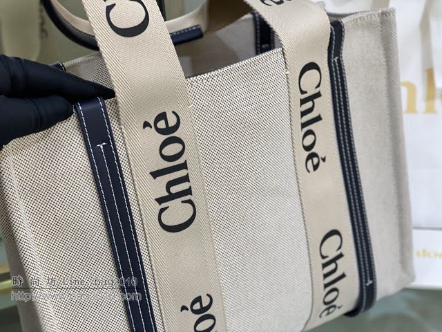 Chloe女包 克洛伊經典Woody Tote中號手袋 Chloe帆布托特包購物袋  jjh1252
